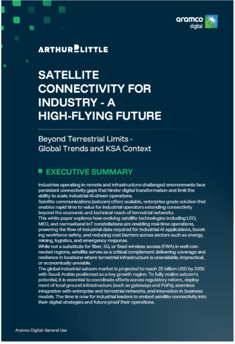 Satellite Connectivity for Industry : A High-Flying Future